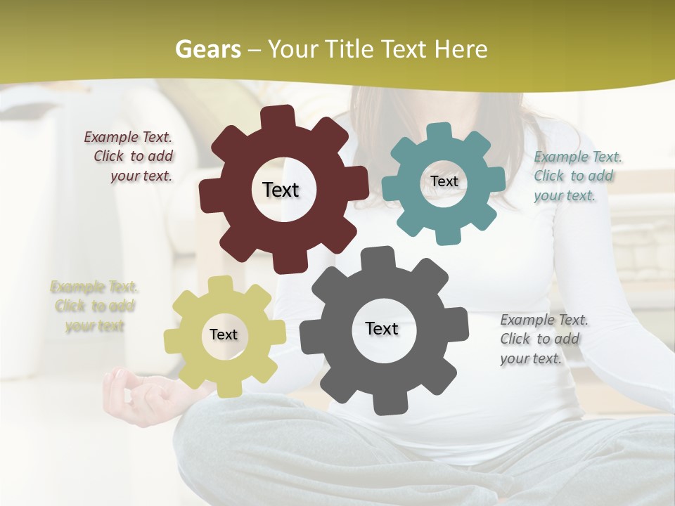 White Practicing Pregnant PowerPoint Template