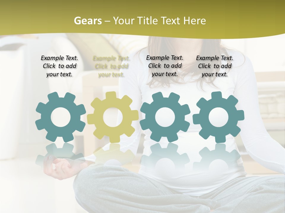 White Practicing Pregnant PowerPoint Template