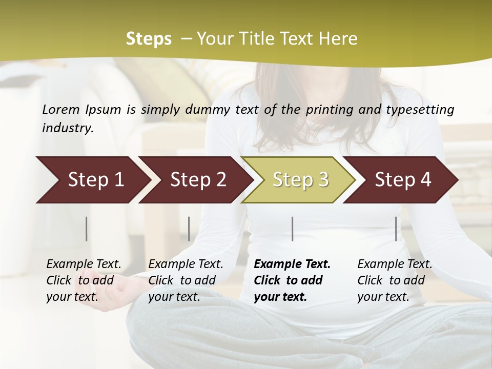 White Practicing Pregnant PowerPoint Template