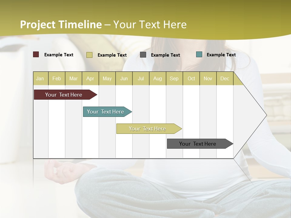 White Practicing Pregnant PowerPoint Template