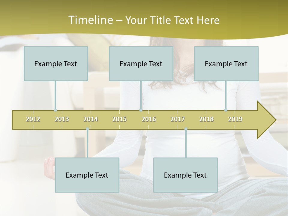 White Practicing Pregnant PowerPoint Template