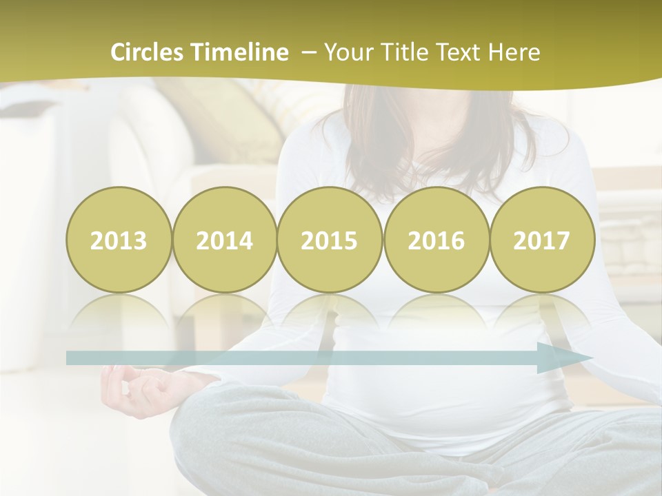 White Practicing Pregnant PowerPoint Template