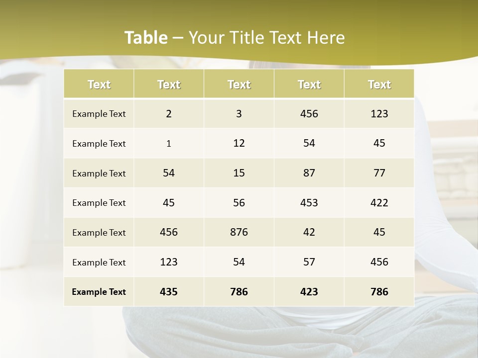 White Practicing Pregnant PowerPoint Template