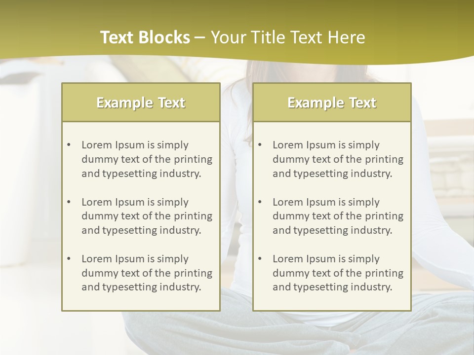 White Practicing Pregnant PowerPoint Template