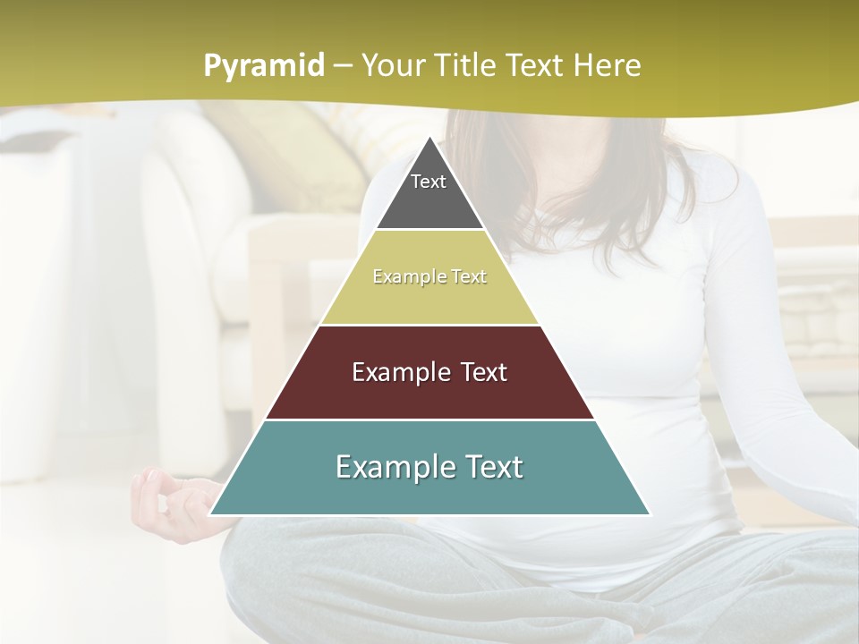 White Practicing Pregnant PowerPoint Template