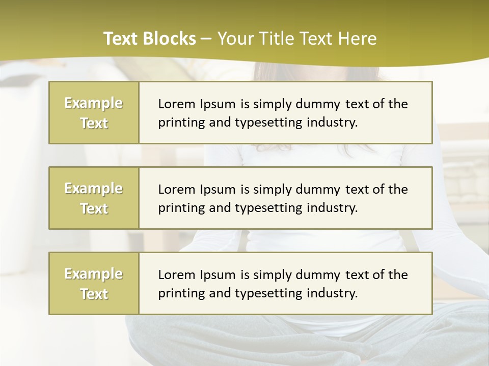 White Practicing Pregnant PowerPoint Template