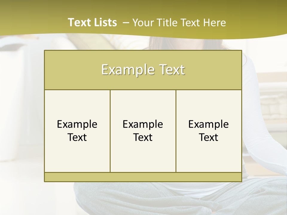 White Practicing Pregnant PowerPoint Template