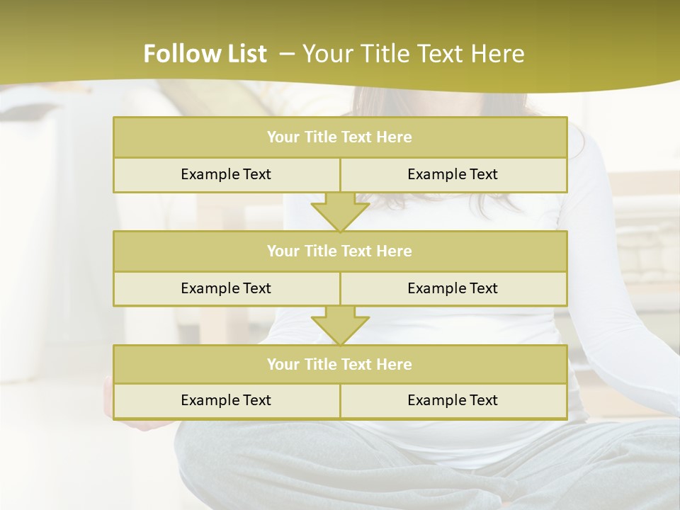 White Practicing Pregnant PowerPoint Template