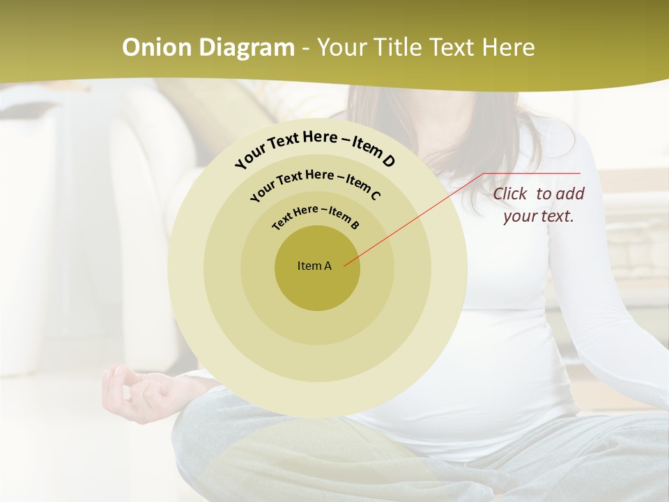 White Practicing Pregnant PowerPoint Template