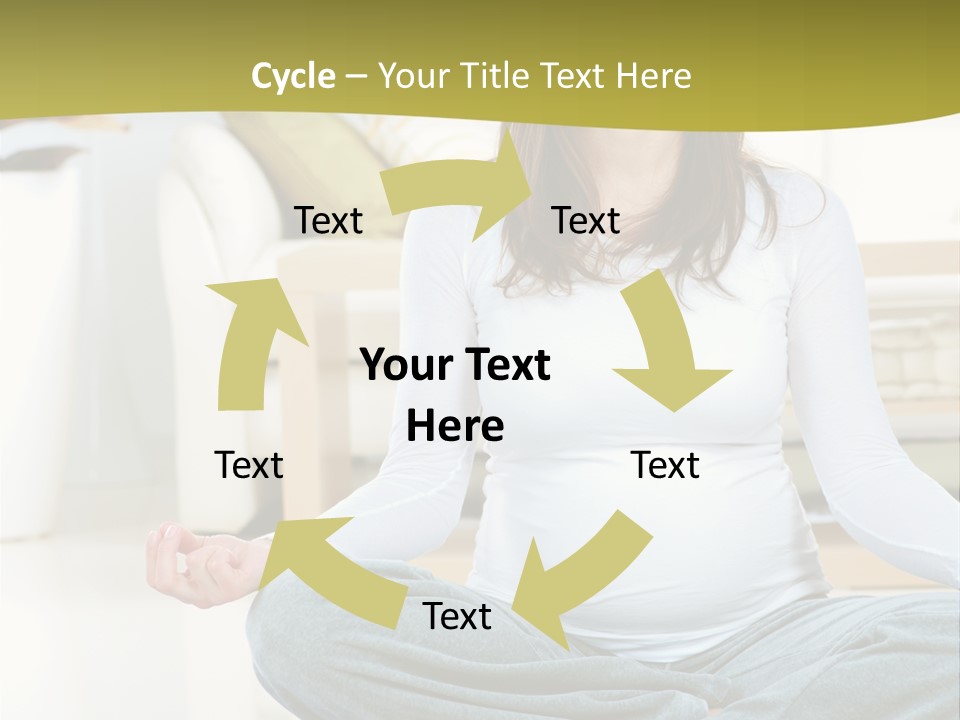 White Practicing Pregnant PowerPoint Template