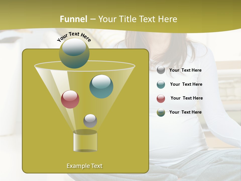 White Practicing Pregnant PowerPoint Template