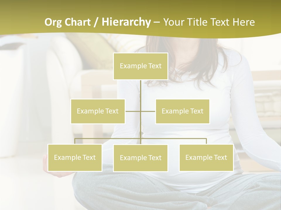 White Practicing Pregnant PowerPoint Template