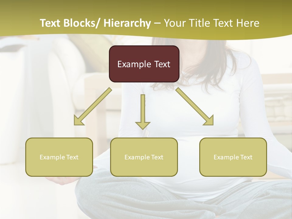 White Practicing Pregnant PowerPoint Template