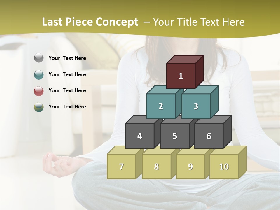 White Practicing Pregnant PowerPoint Template