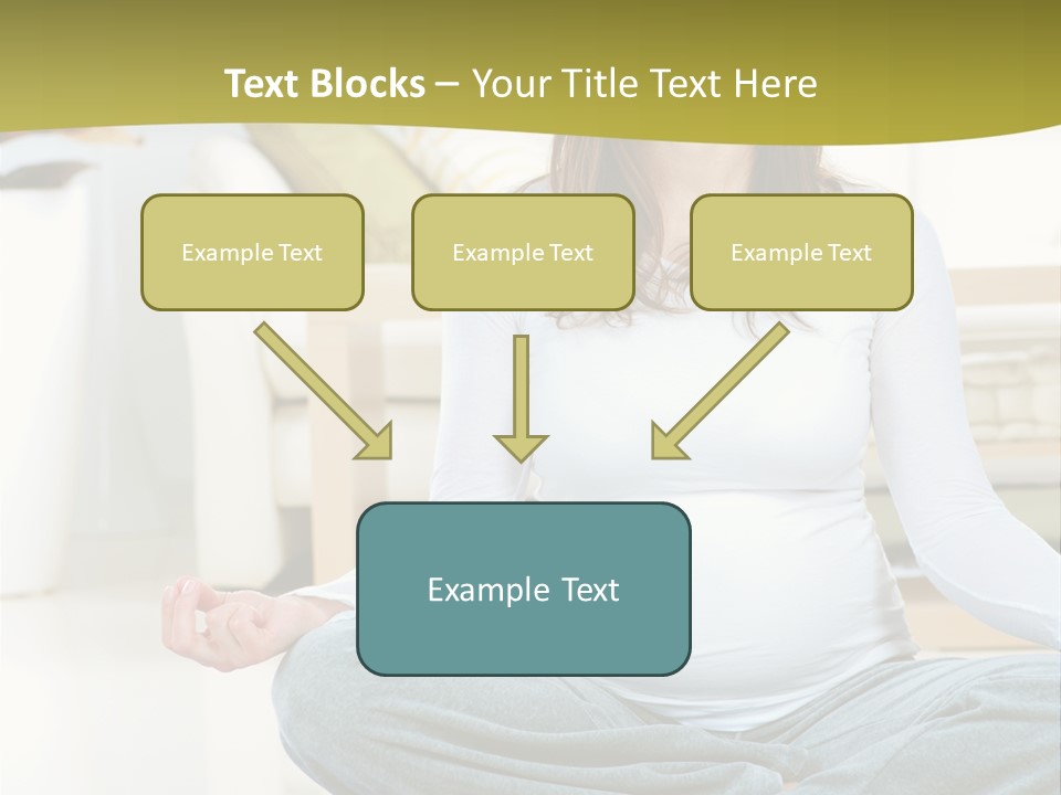 White Practicing Pregnant PowerPoint Template