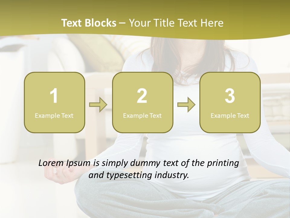 White Practicing Pregnant PowerPoint Template