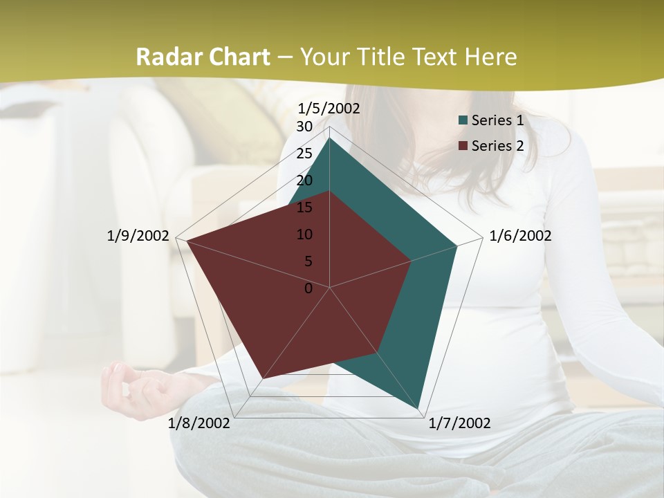 White Practicing Pregnant PowerPoint Template