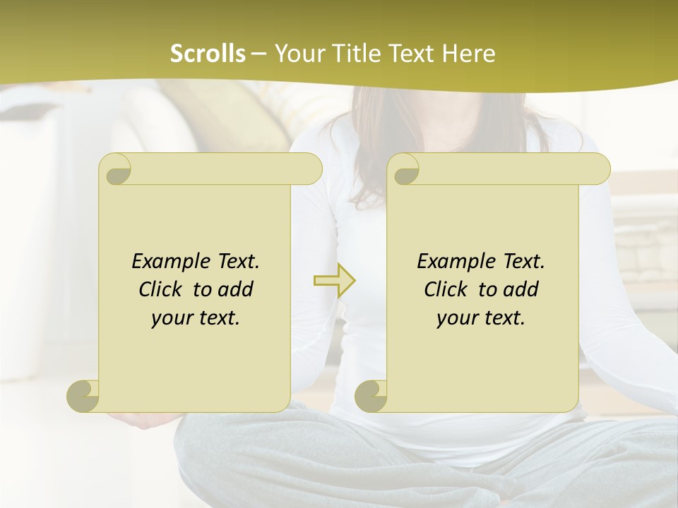 White Practicing Pregnant PowerPoint Template