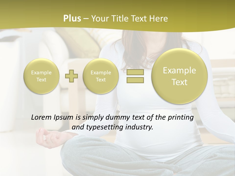 White Practicing Pregnant PowerPoint Template