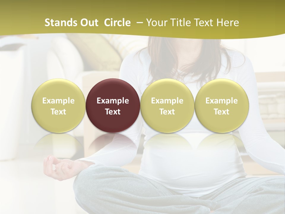 White Practicing Pregnant PowerPoint Template