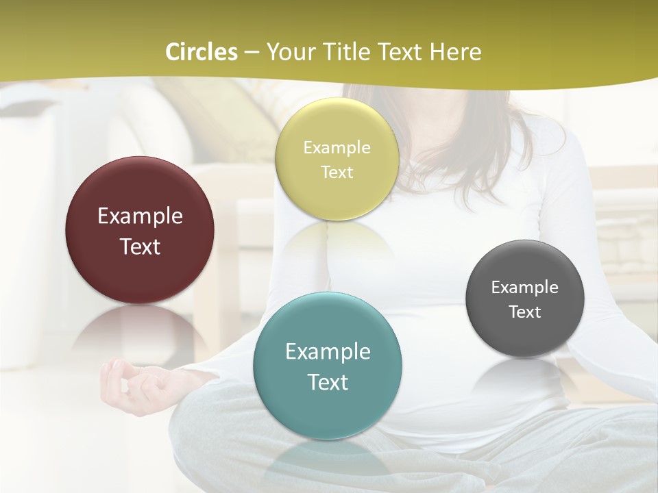 White Practicing Pregnant PowerPoint Template