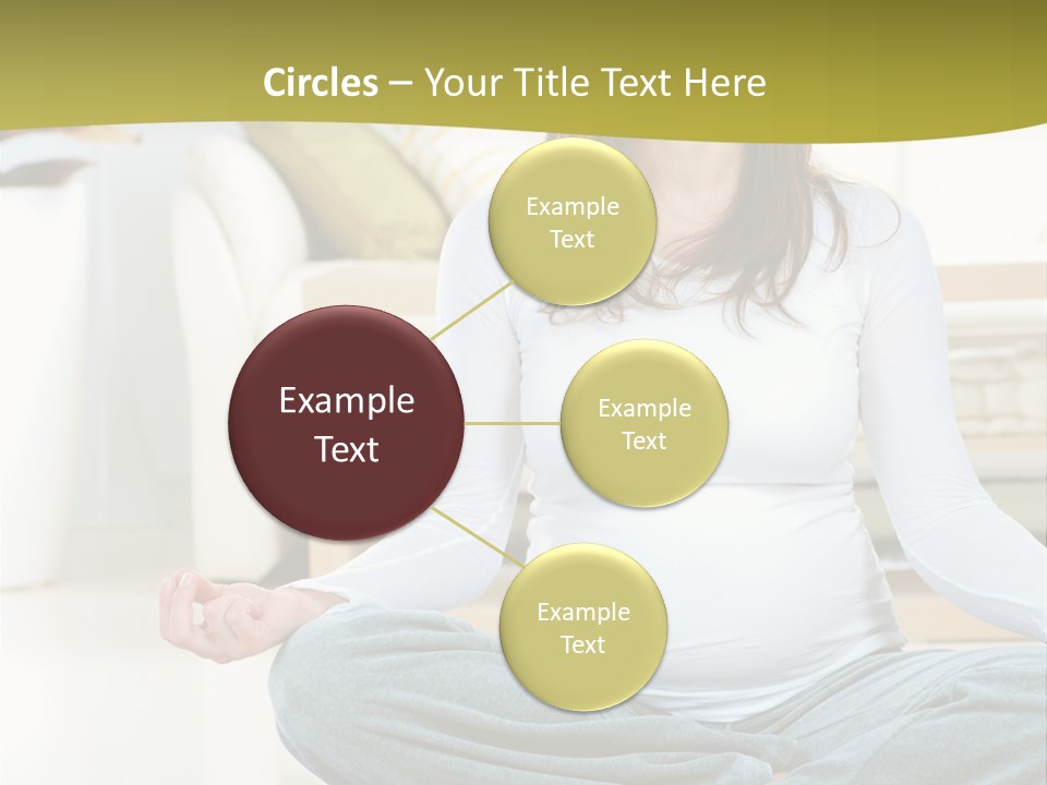 White Practicing Pregnant PowerPoint Template