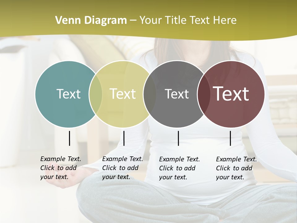 White Practicing Pregnant PowerPoint Template