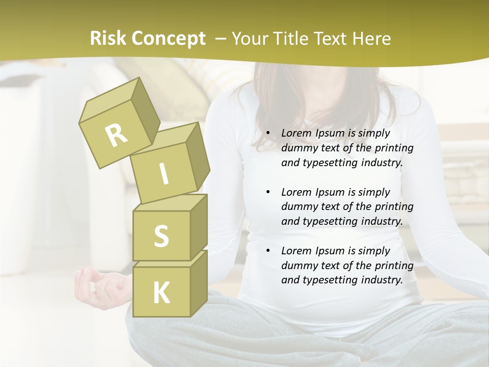 White Practicing Pregnant PowerPoint Template