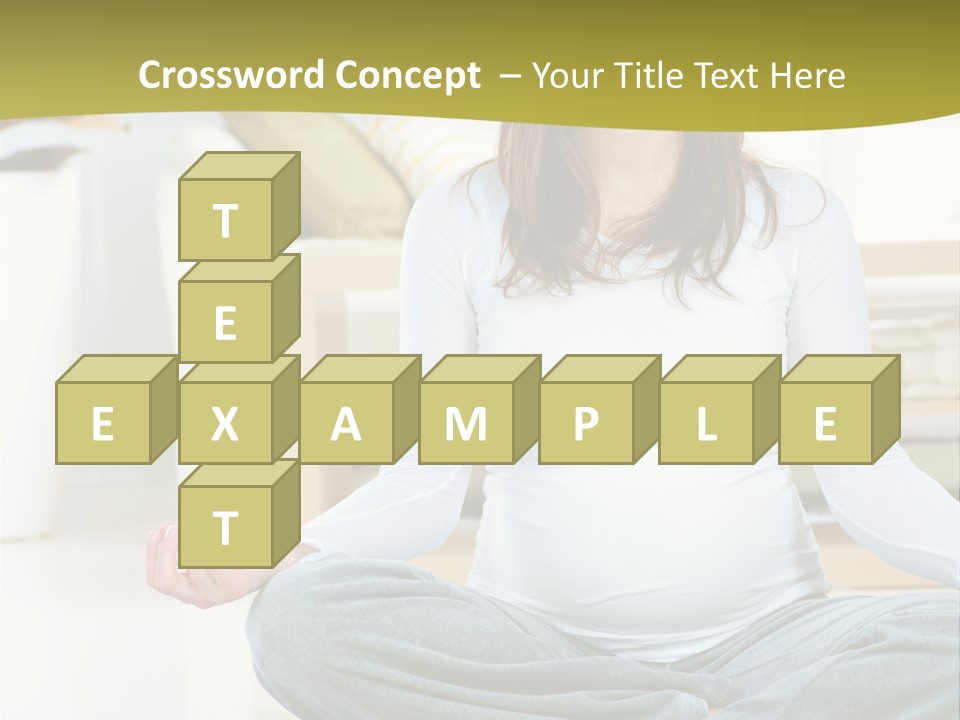 White Practicing Pregnant PowerPoint Template