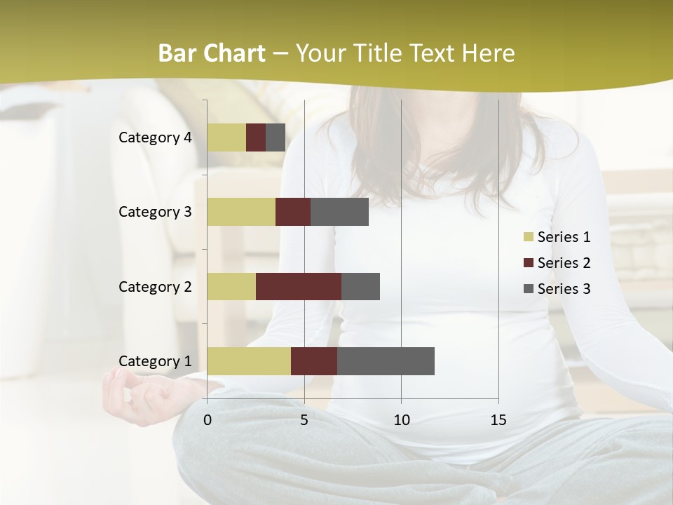 White Practicing Pregnant PowerPoint Template