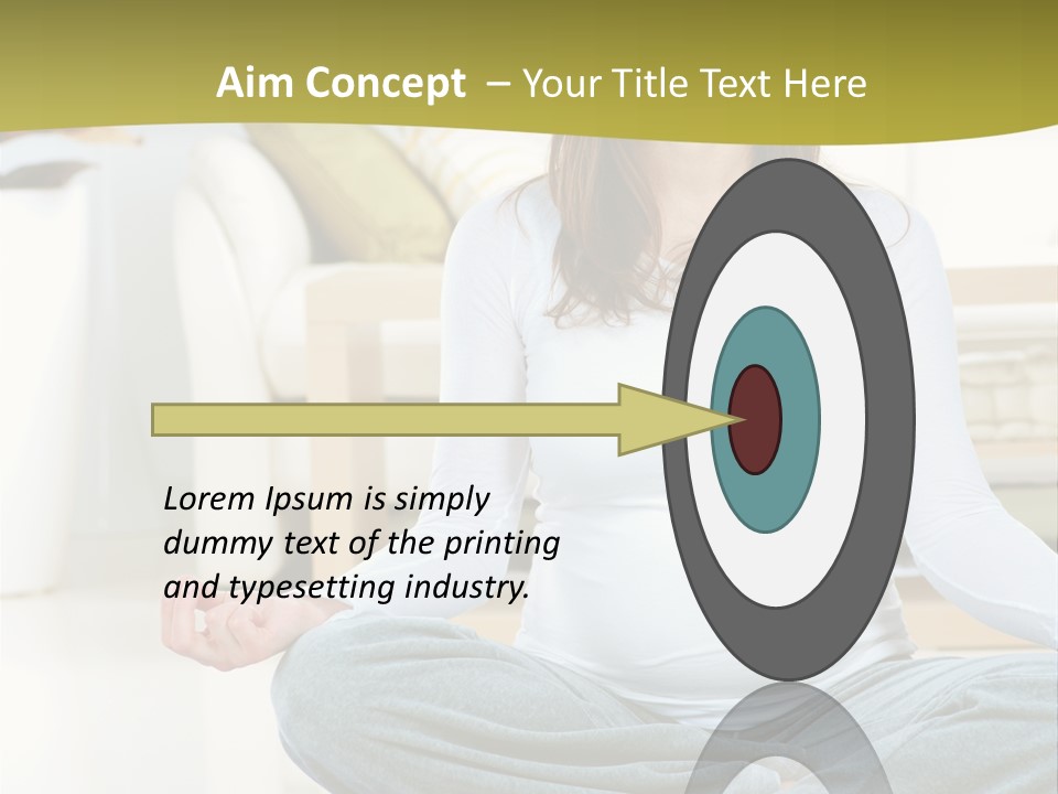 White Practicing Pregnant PowerPoint Template