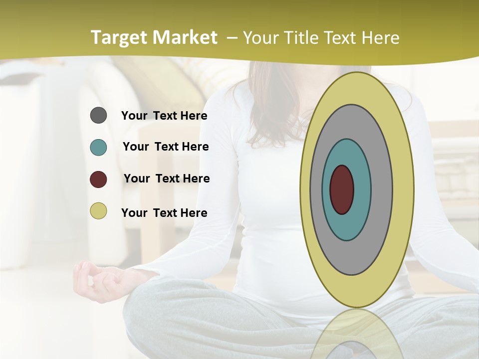 White Practicing Pregnant PowerPoint Template