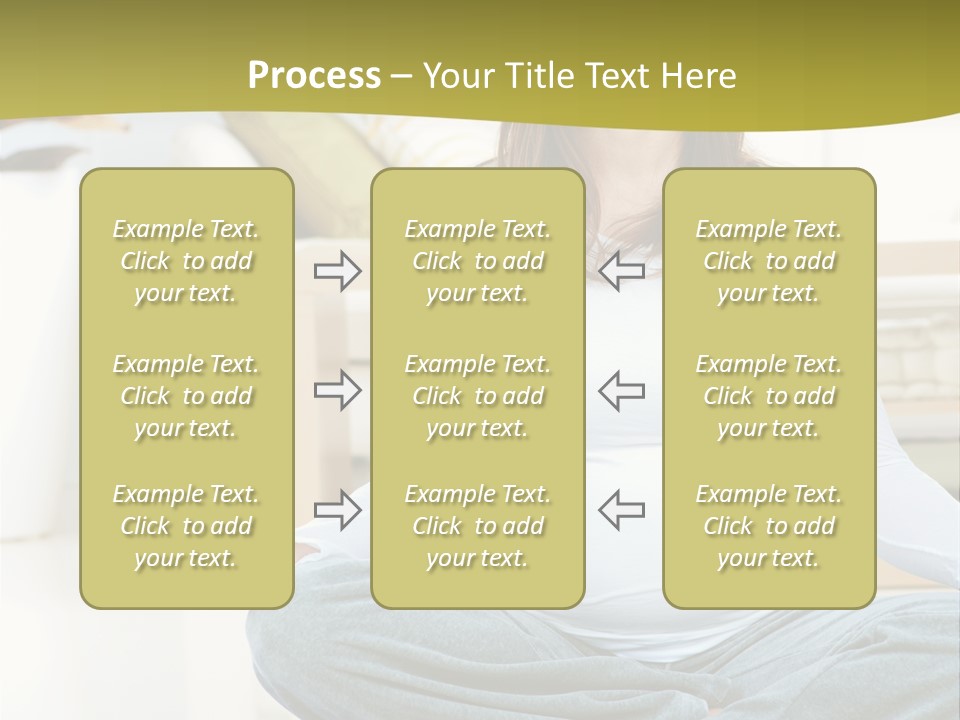 White Practicing Pregnant PowerPoint Template