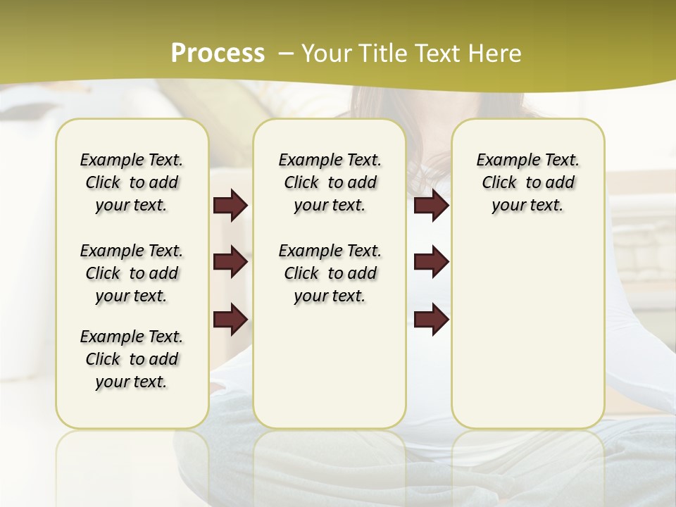 White Practicing Pregnant PowerPoint Template