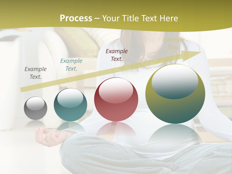 White Practicing Pregnant PowerPoint Template
