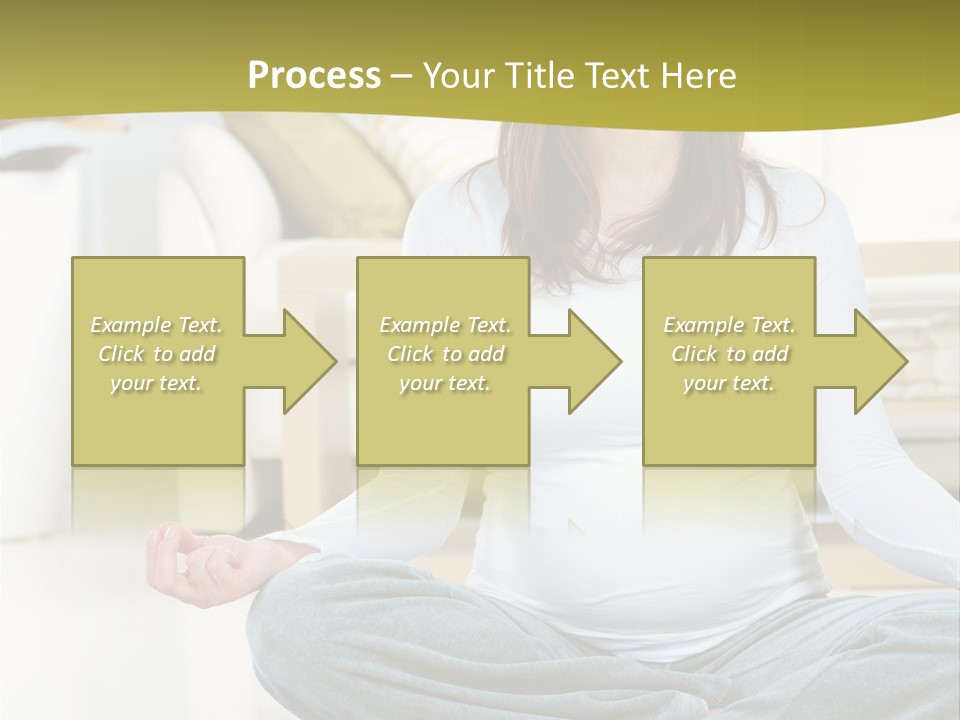 White Practicing Pregnant PowerPoint Template