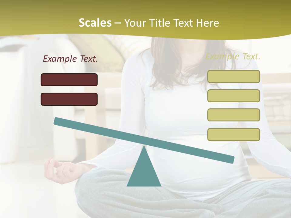 White Practicing Pregnant PowerPoint Template