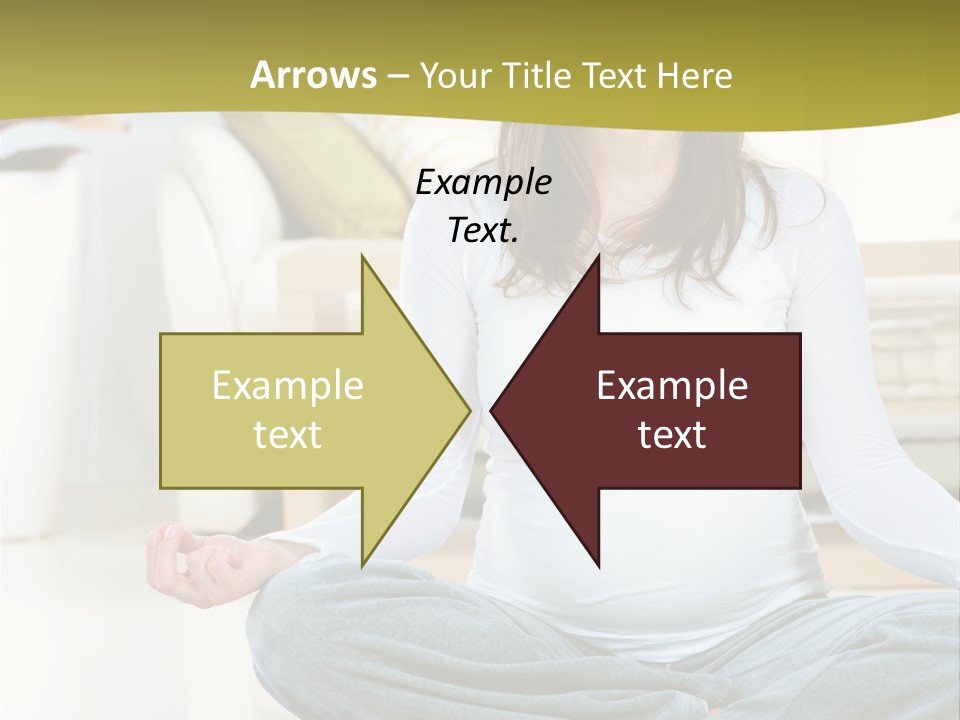 White Practicing Pregnant PowerPoint Template