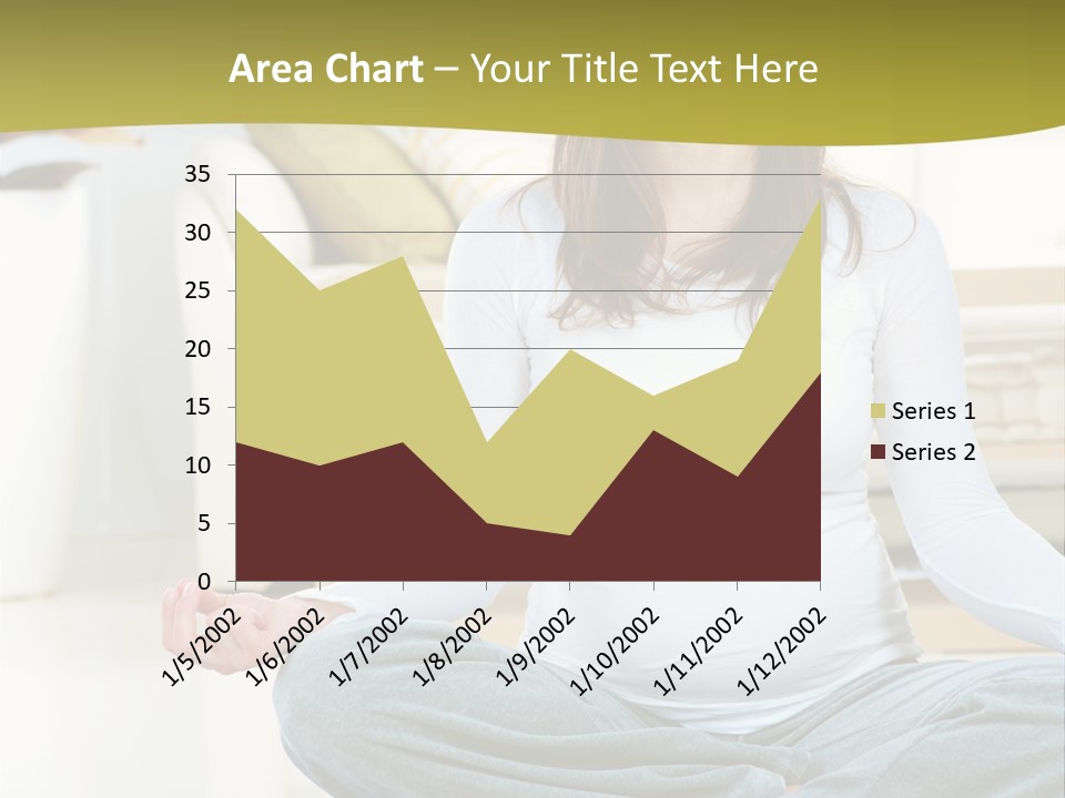 White Practicing Pregnant PowerPoint Template