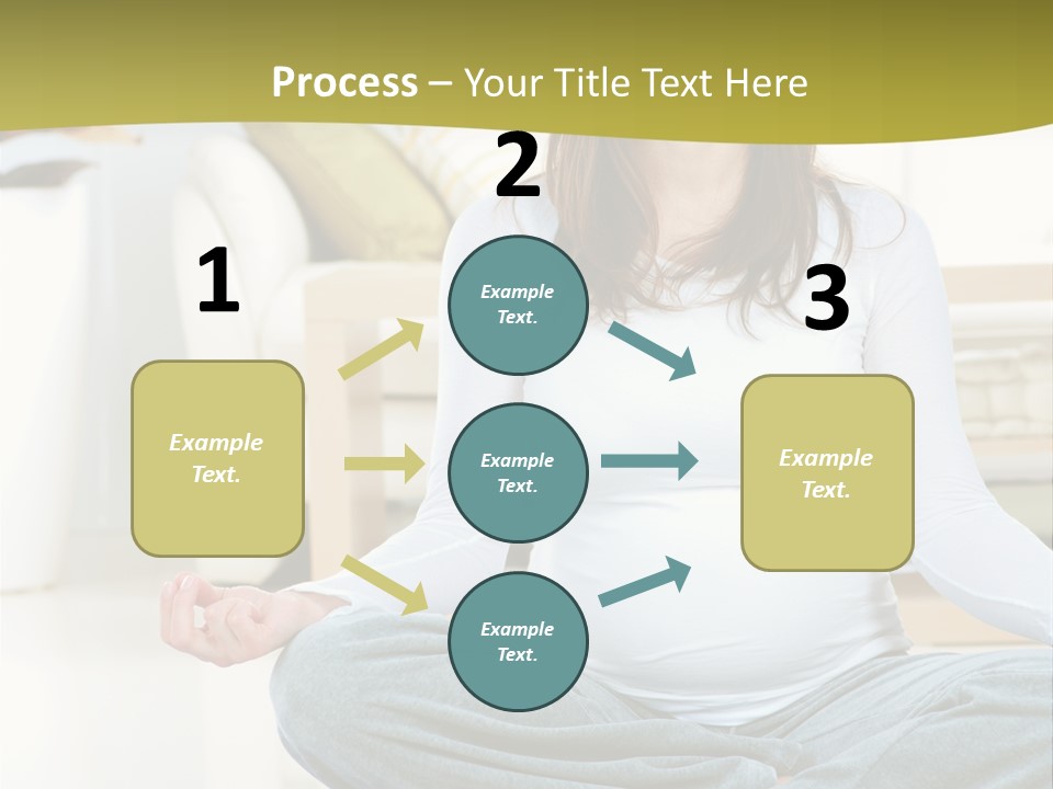 White Practicing Pregnant PowerPoint Template