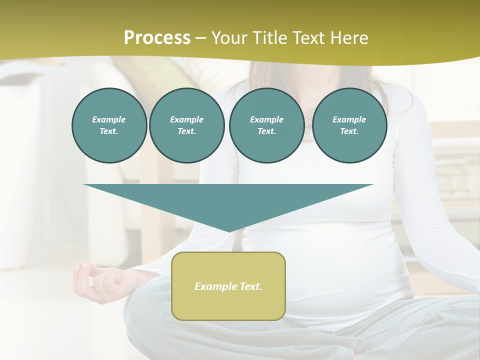 White Practicing Pregnant PowerPoint Template