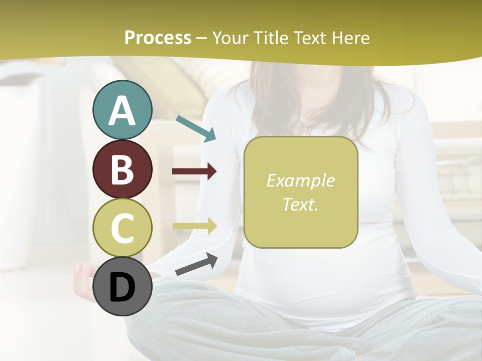 White Practicing Pregnant PowerPoint Template