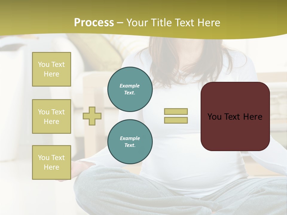 White Practicing Pregnant PowerPoint Template