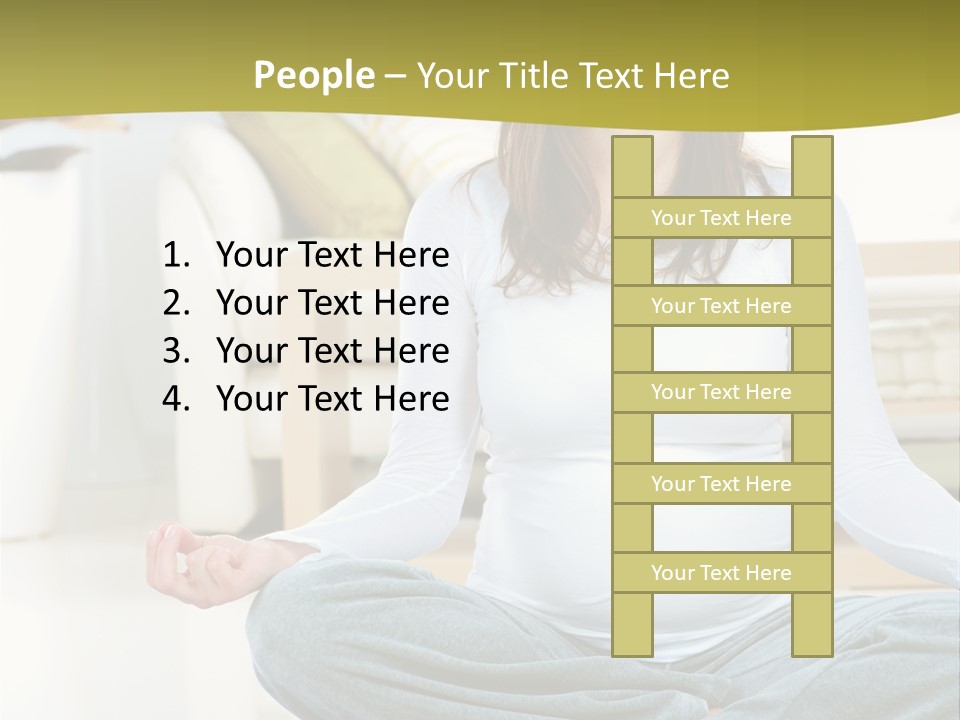 White Practicing Pregnant PowerPoint Template