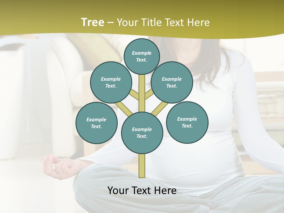 White Practicing Pregnant PowerPoint Template