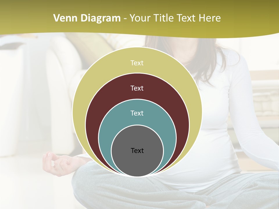 White Practicing Pregnant PowerPoint Template