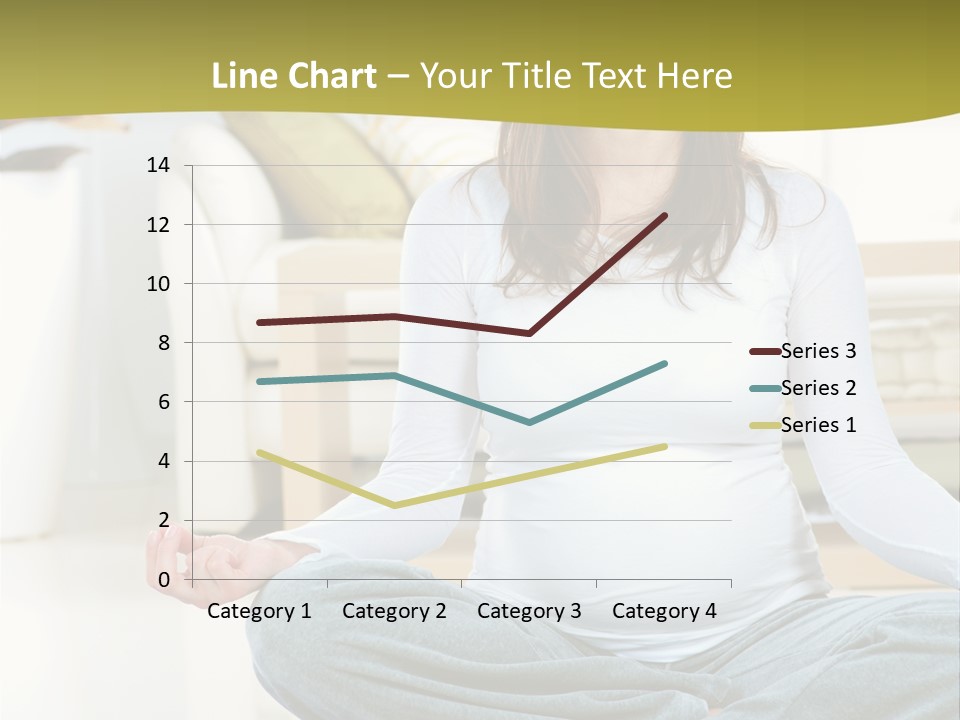 White Practicing Pregnant PowerPoint Template