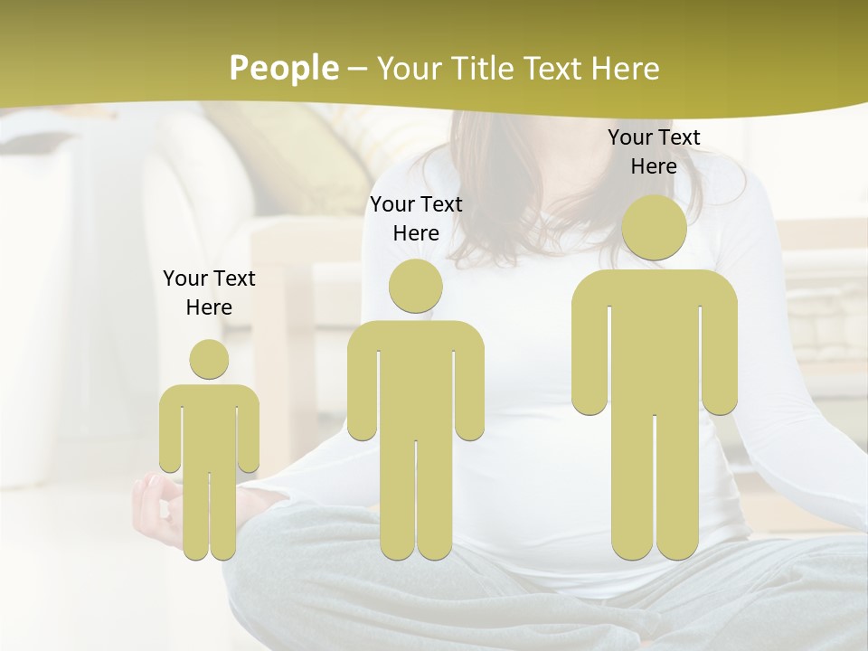 White Practicing Pregnant PowerPoint Template