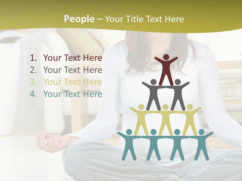 White Practicing Pregnant PowerPoint Template