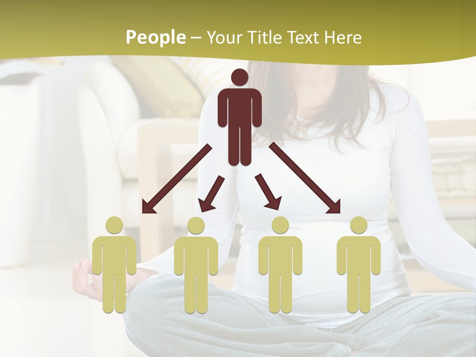 White Practicing Pregnant PowerPoint Template